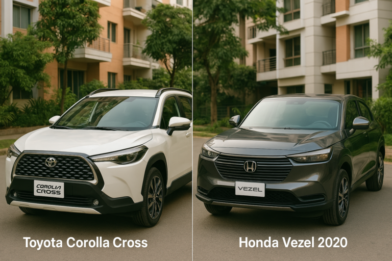 Toyota Corolla Cross 2020 vs Honda Vezel 2020 – Which Hybrid SUV is Better in Bangladesh? Toyota Corolla Cross 2020 and Honda Vezel 2020